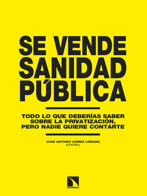 cover image of Se vende sanidad pública
